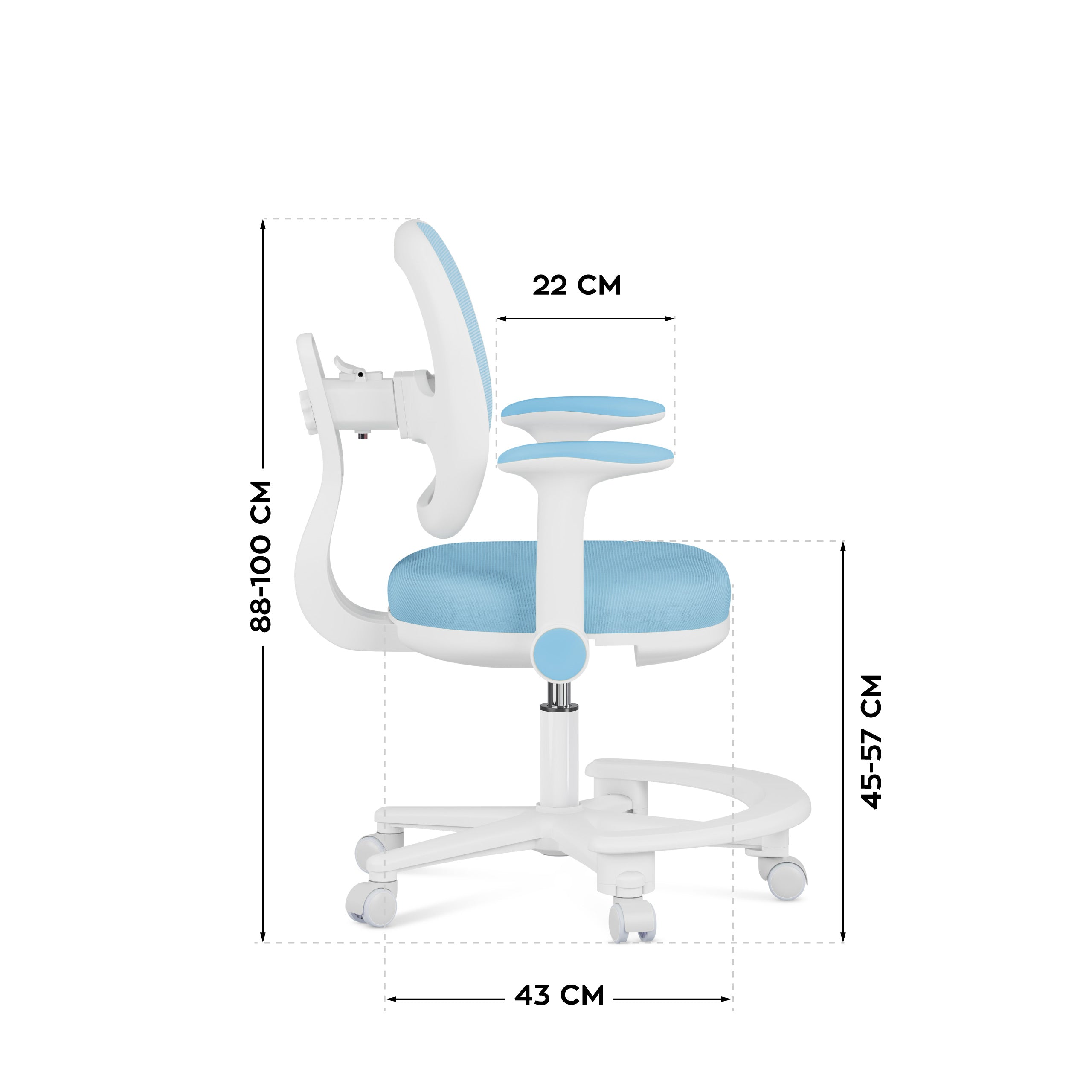 Ergonomická židle k psacímu stolu pro děti Mark Adler Junior 3.6 Blue