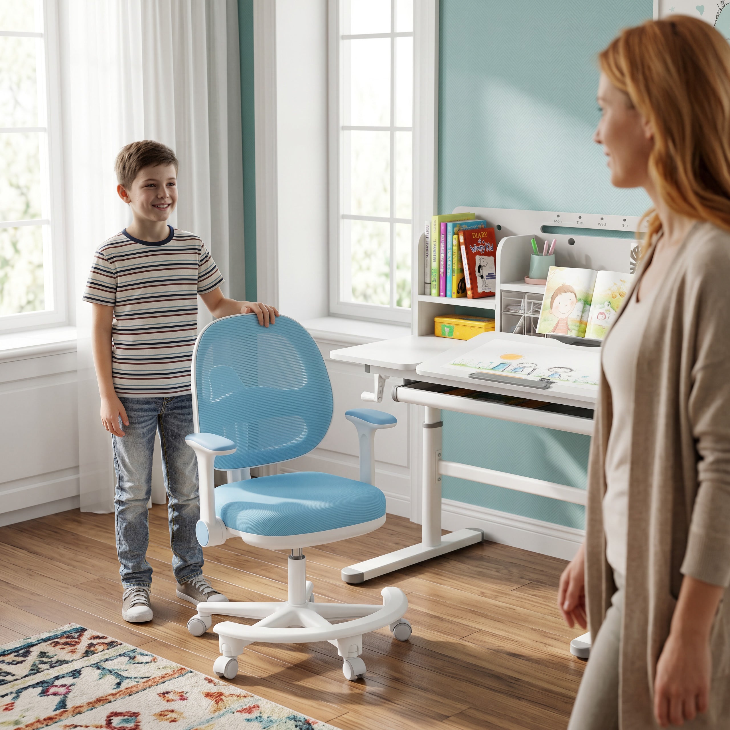 Ergonomická židle k psacímu stolu pro děti Mark Adler Junior 3.6 Blue