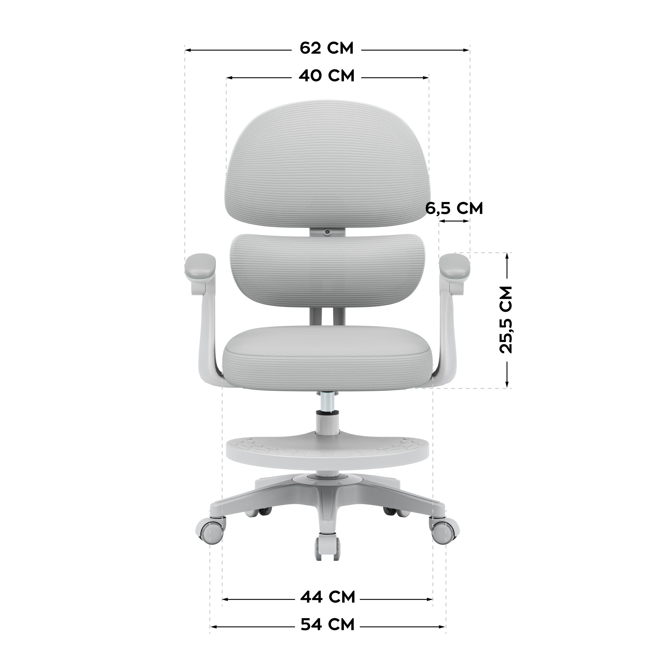 Ergonomischer Kinderschreibtischstuhl Mark Adler Junior 4.4 Grau