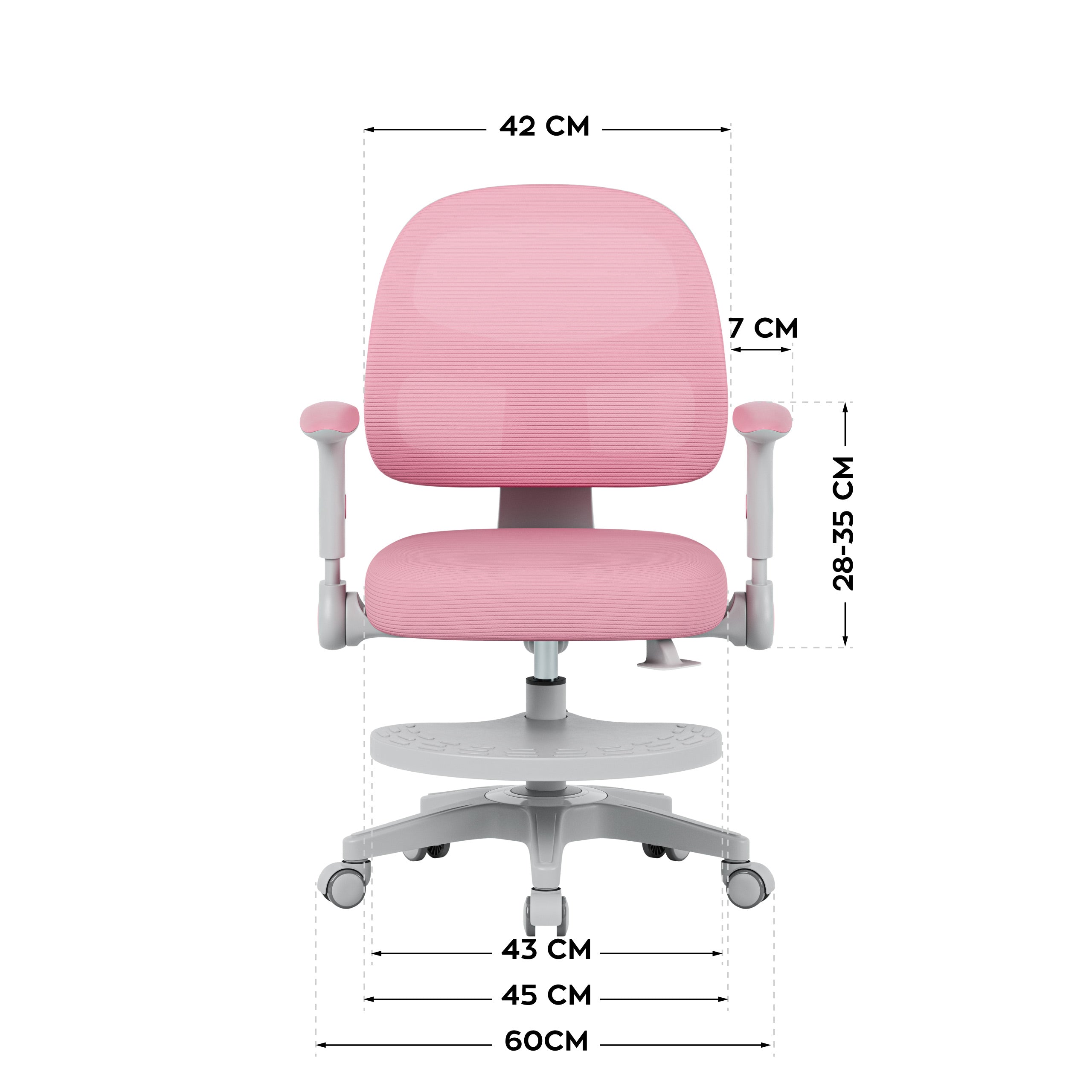 OUTLET Dětské nastavitelné křeslo Mark Adler Junior 5.0 Pink