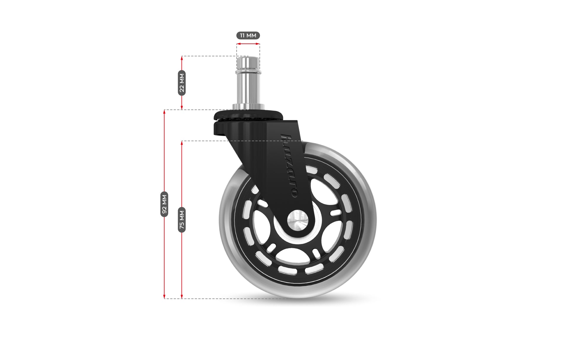Kolečka k židli Casters 2.0 Black
