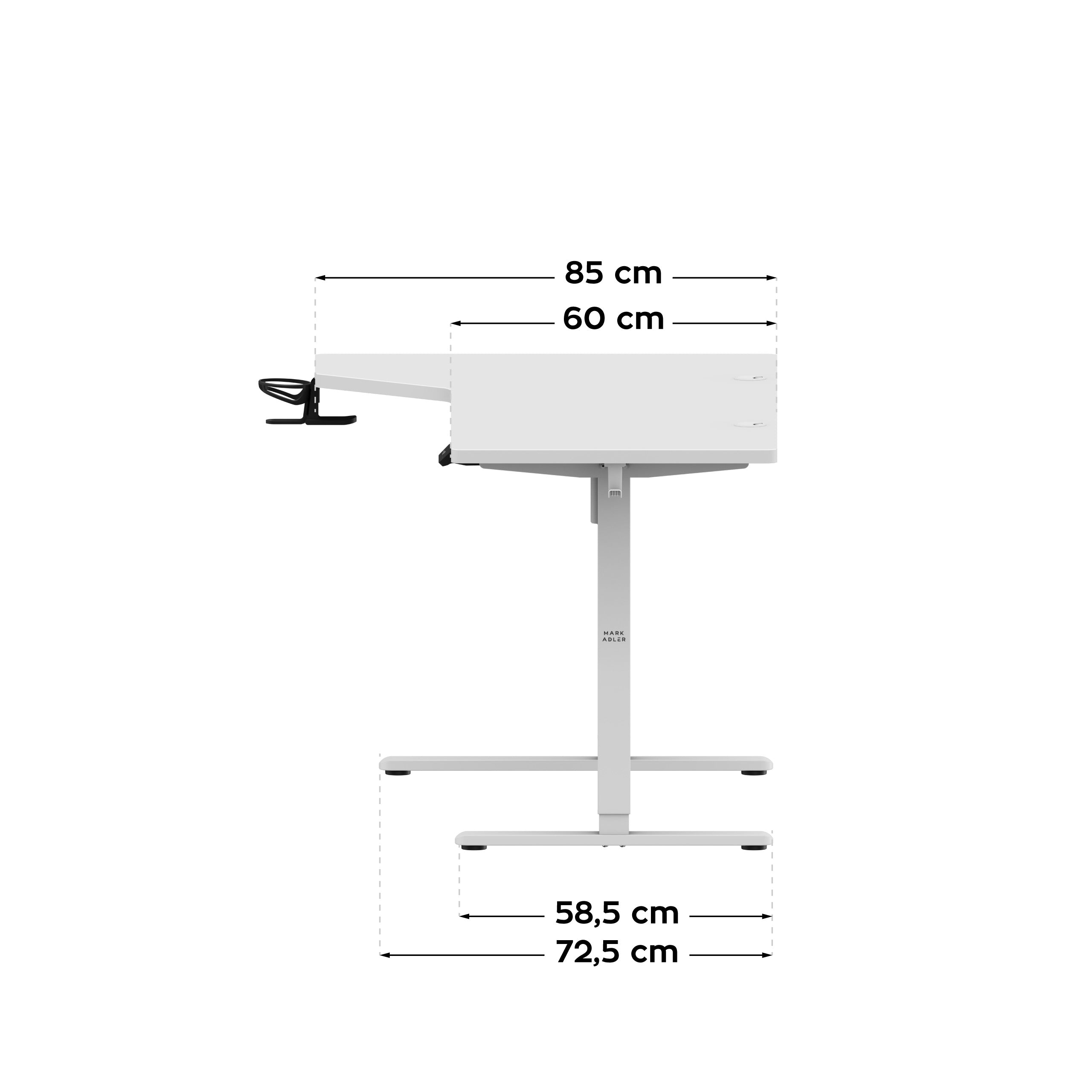 Elektrický stůl Mark Adler Leader 9.1 bílý 145 cm