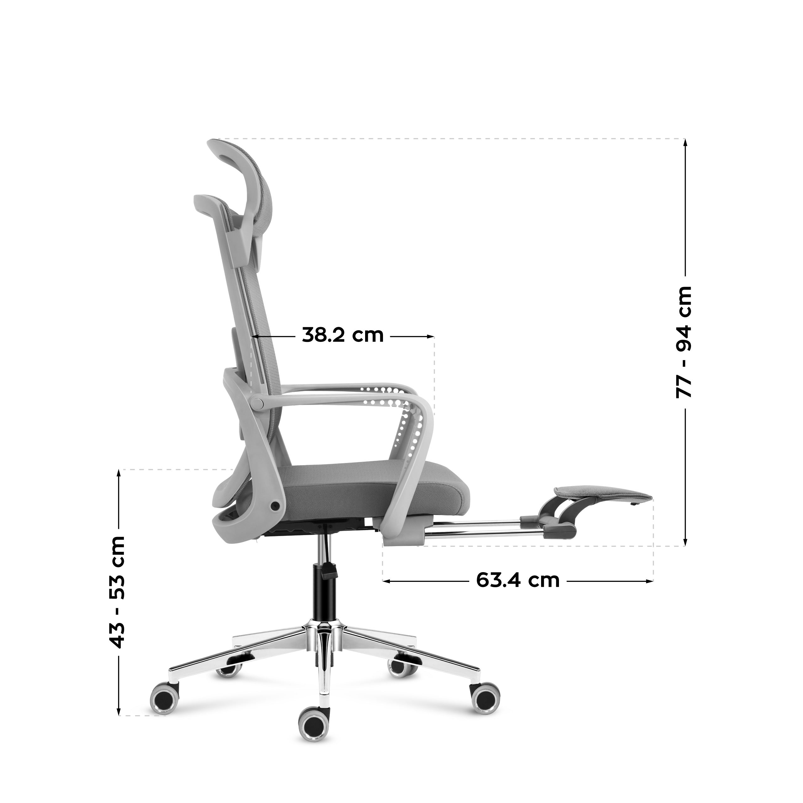 Bürostuhl mit Fußstütze Mark Adler Manager 3.6 Grey