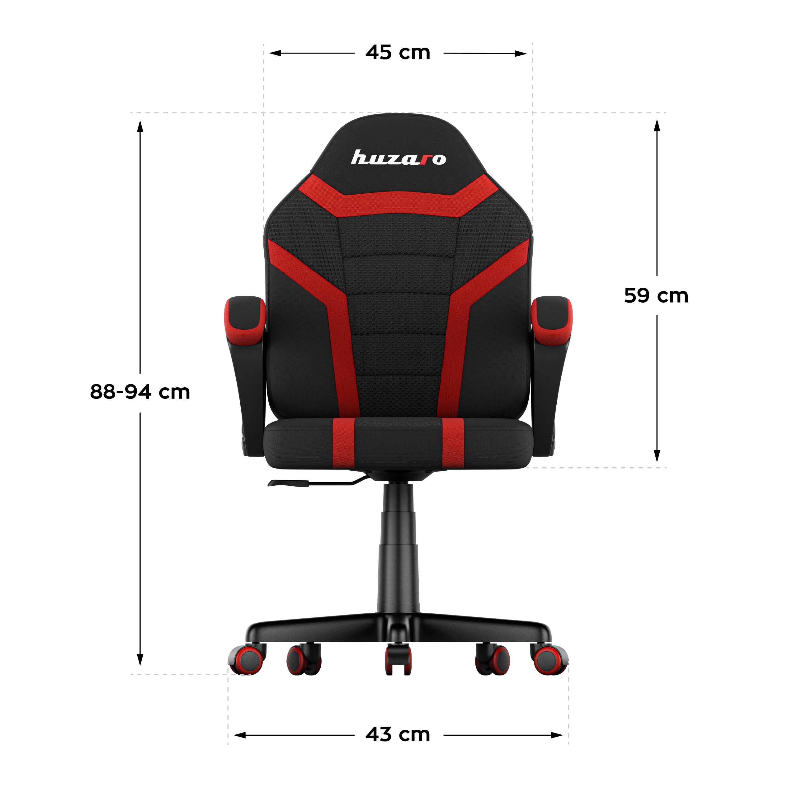 OUTLET Herní židle pro děti HUZARO RANGER 1.0 Red Mesh