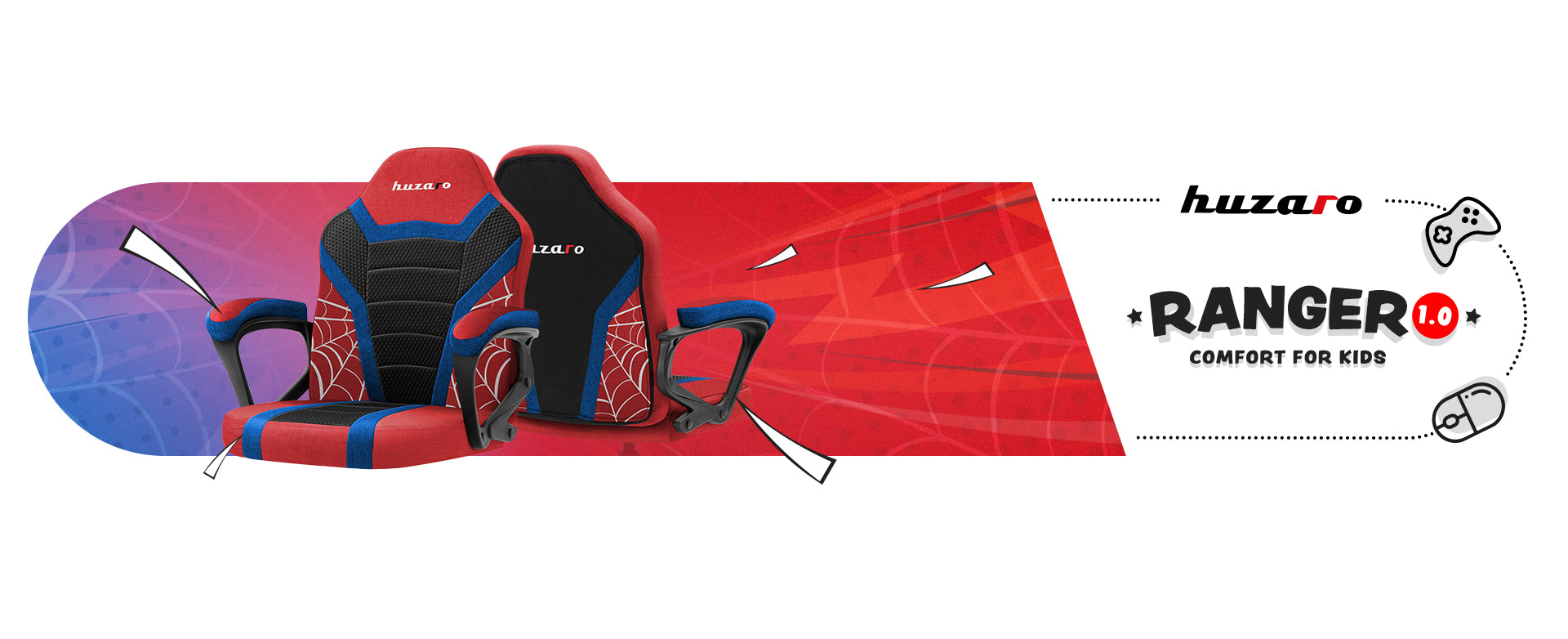 Herní křeslo pro děti Huzaro Ranger 1.0 Spider Mesh