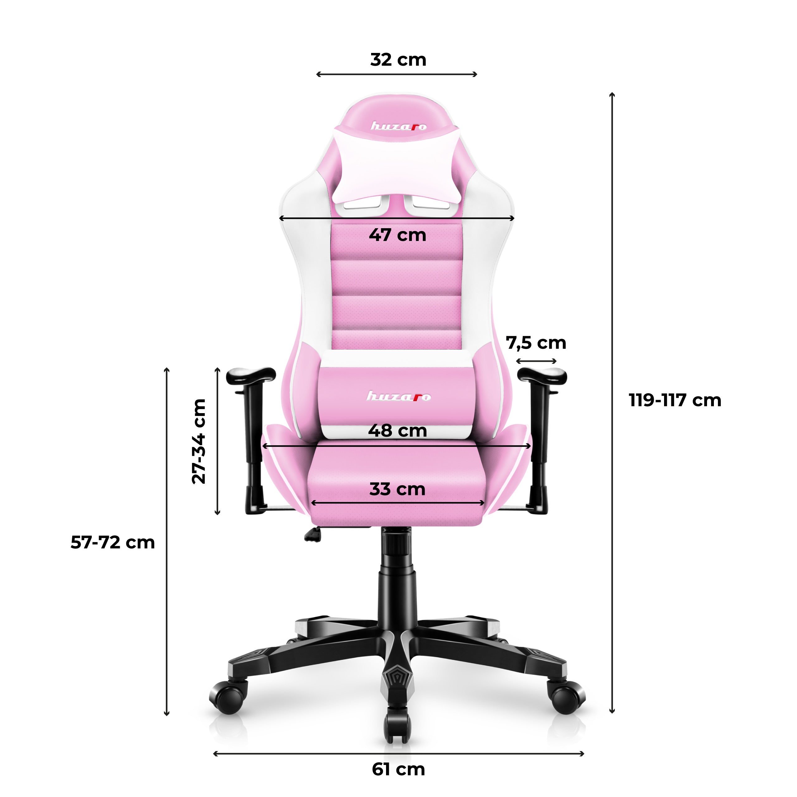 Herní křeslo pro děti HUZARO RANGER 6.0 Pink