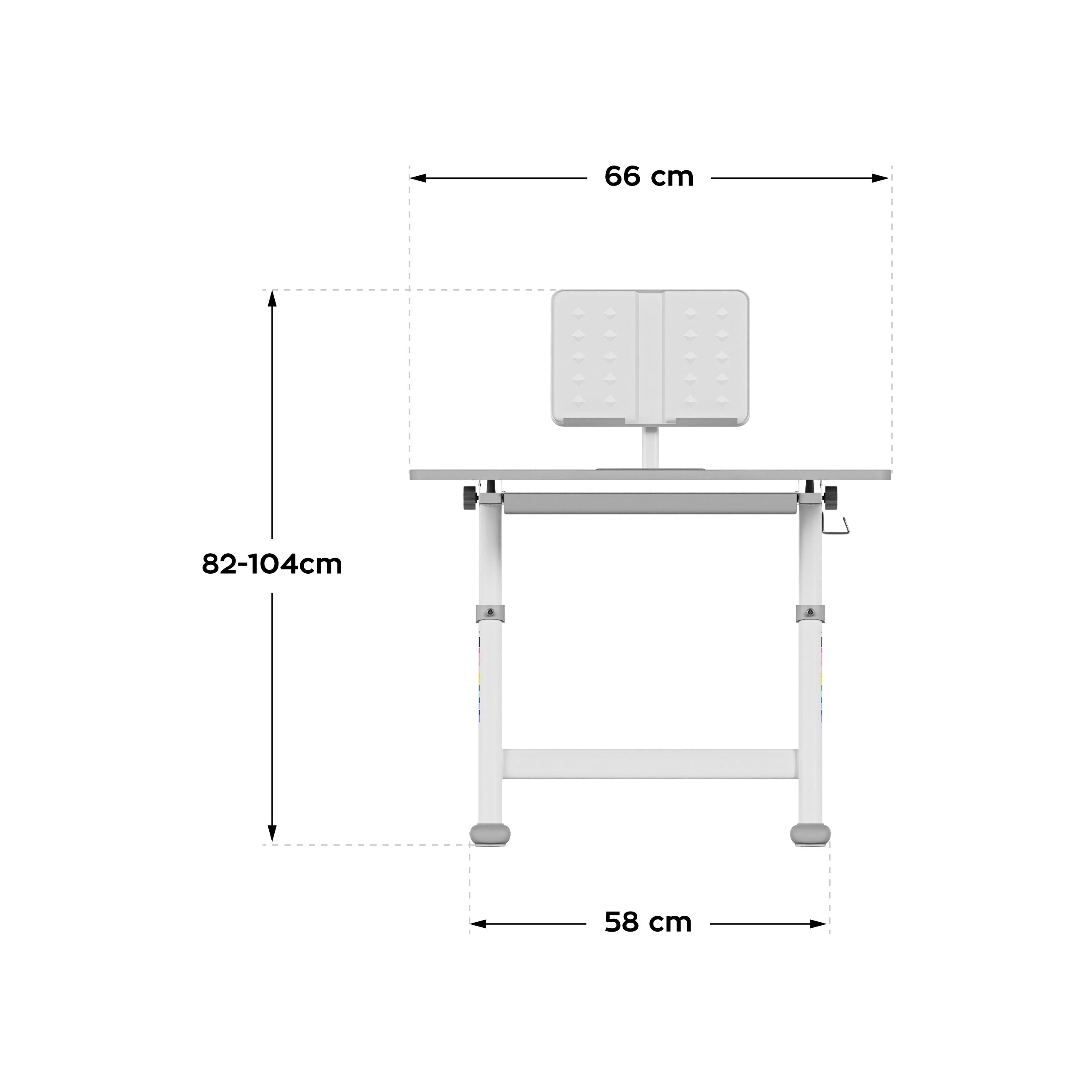 Ergonomický stůl pro děti Mark Adler Study 3.0 Grey 66 cm