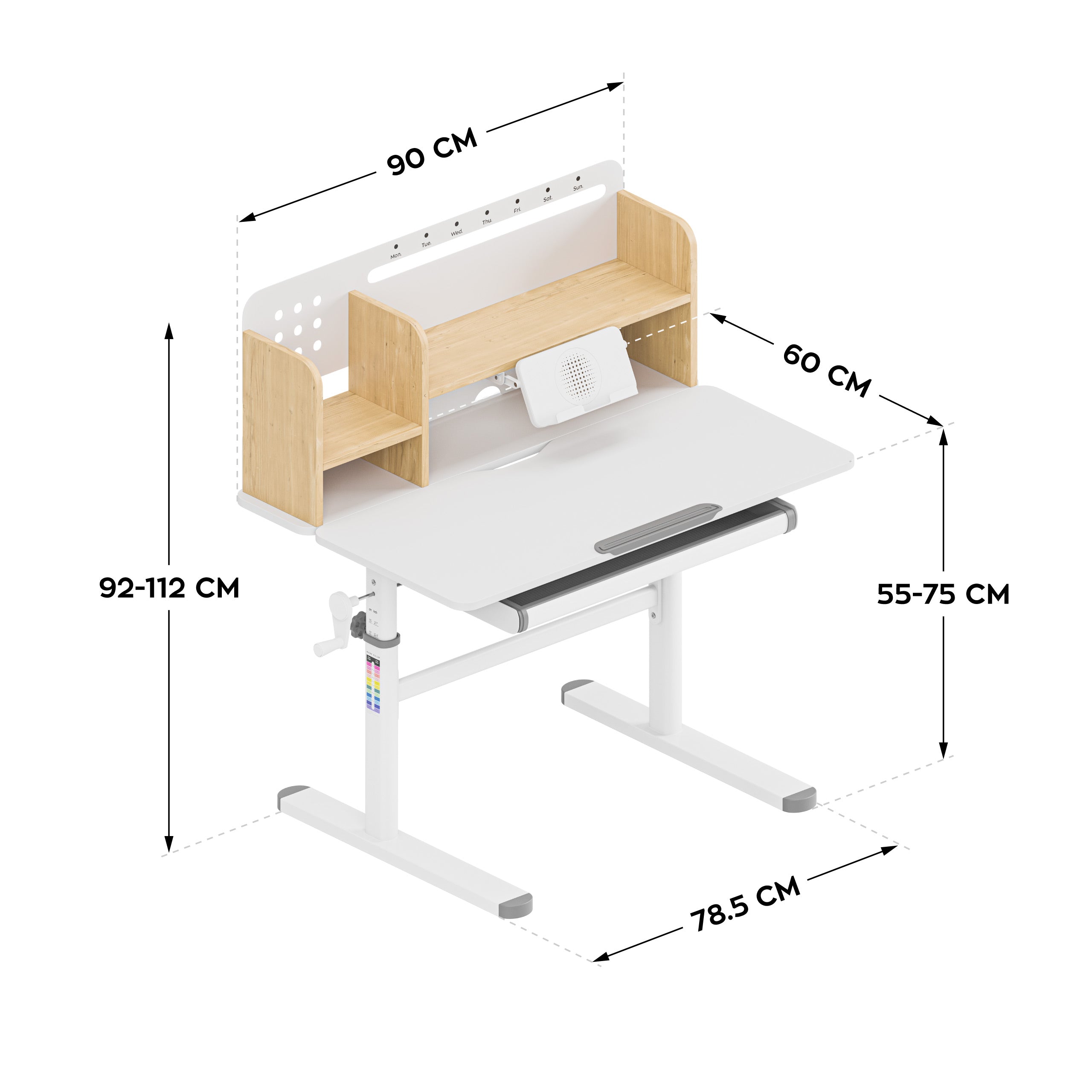 Ergonomický stůl pro děti Mark Adler Study 5.0 Wood 90 cm