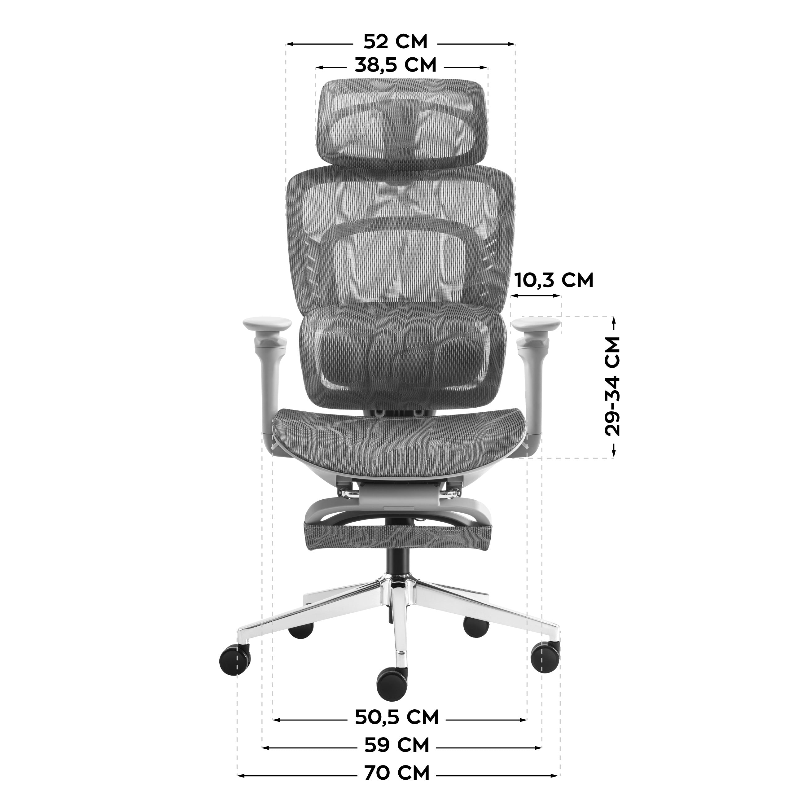Bürostuhl mit Massagefunktion Mark Adler Visioner 8.3 Grau
