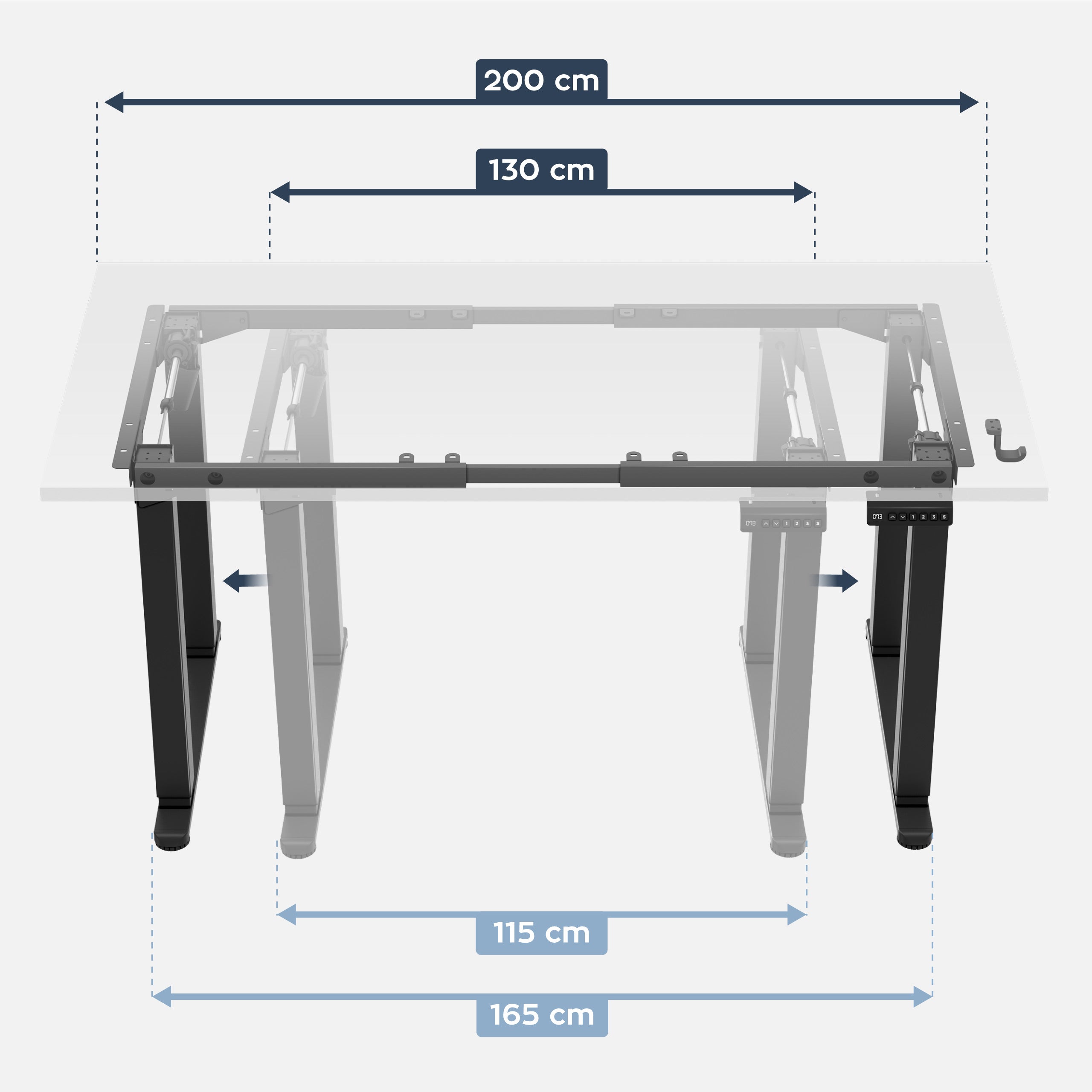Regulowana szerokość stelaża – dopasuj stelaż do swojej przestrzeni