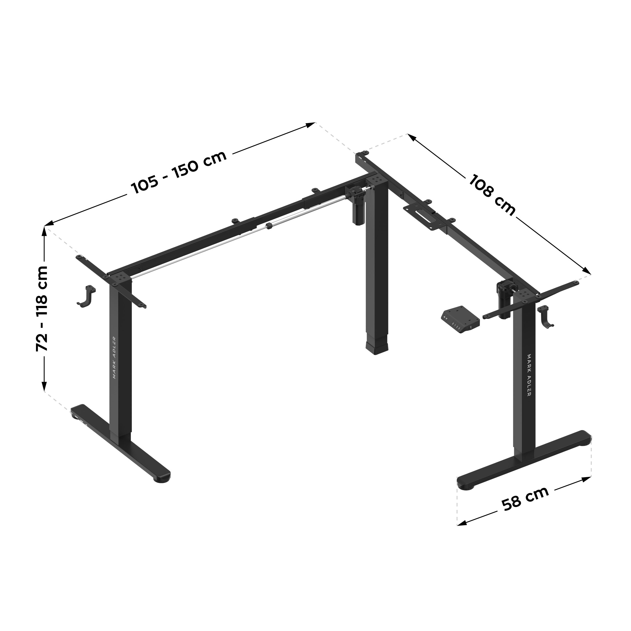 Dvousilníkový elektrický rám stolu Mark Adler Xeno 7.6